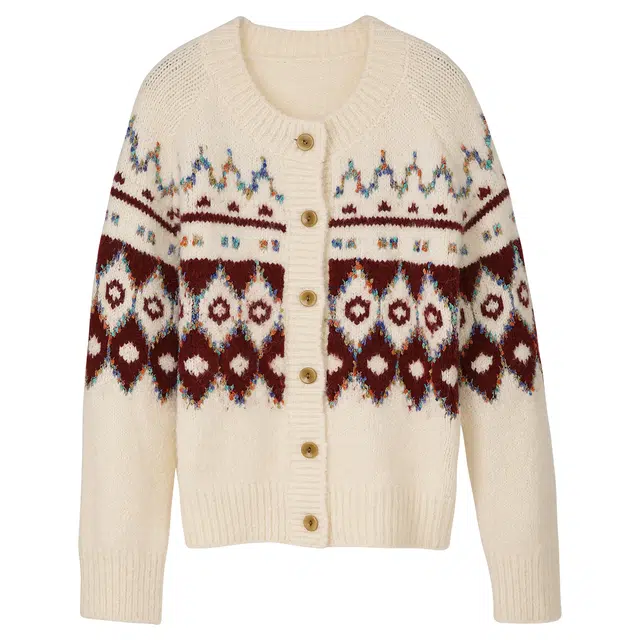 法儿家 冰岛多巴胺 秋冬圣诞氛围感费尔岛毛衣针织衫 女款