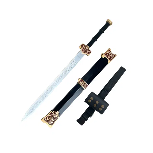 天予小镇 古代汉剑宝剑软胶材质刀剑兵器 大号拔刀剑 成品模型