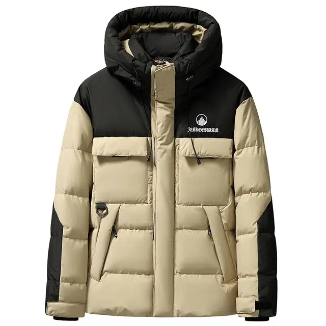 雅鹿 保暖加厚撞色户外中长款羽绒服 女款