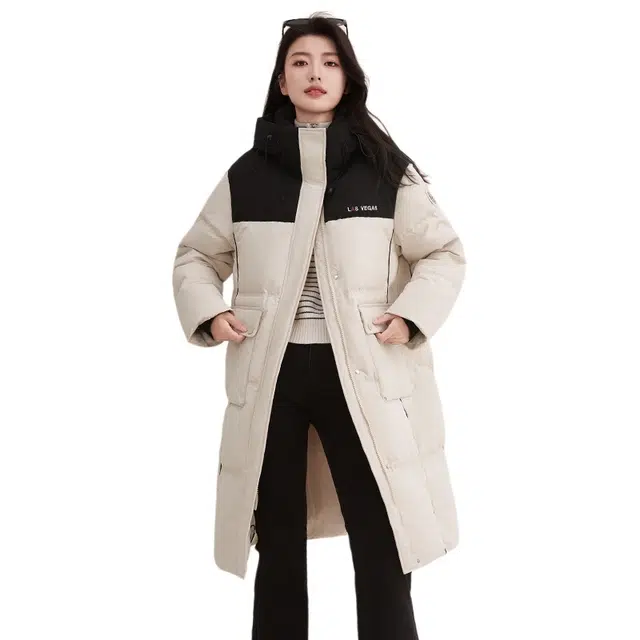 鸭鸭 连帽拉链长袖羽绒服 女款