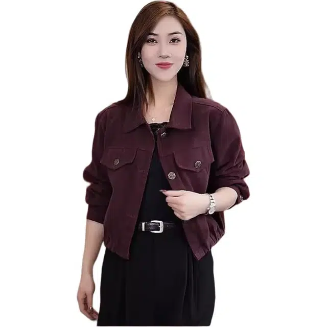 雅鹿 长袖宽松简约夹克外套 女款