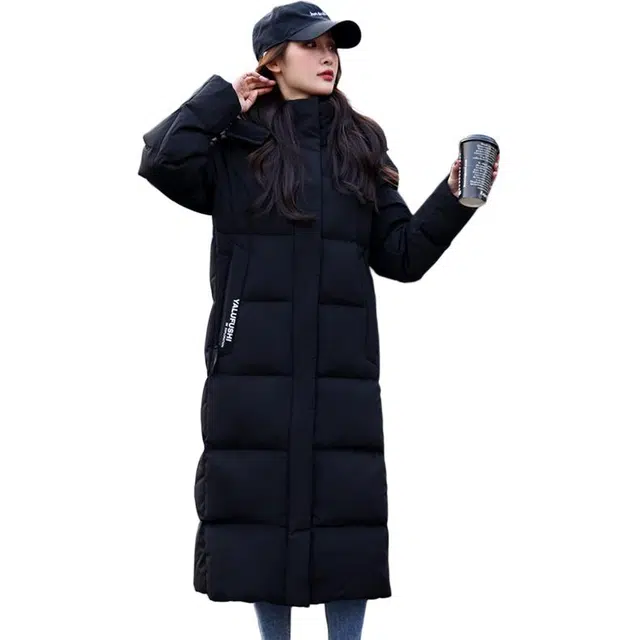 雅鹿 简约纯色加厚拉链长袖羽绒服 女款