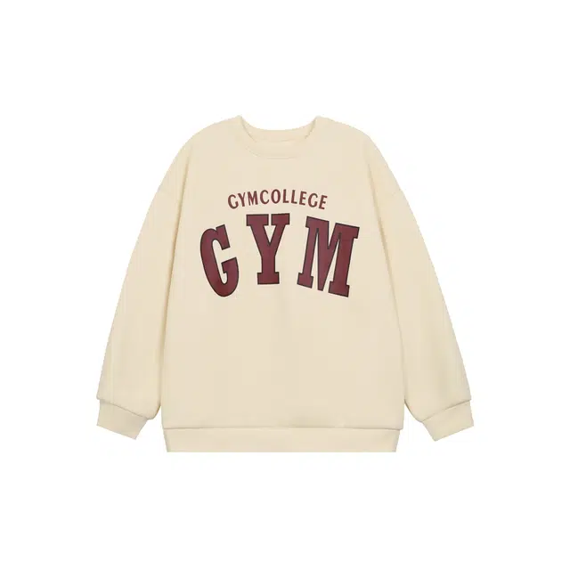 麓蔓蒂 学院风基础款圆领套头长袖卫衣 男女同款