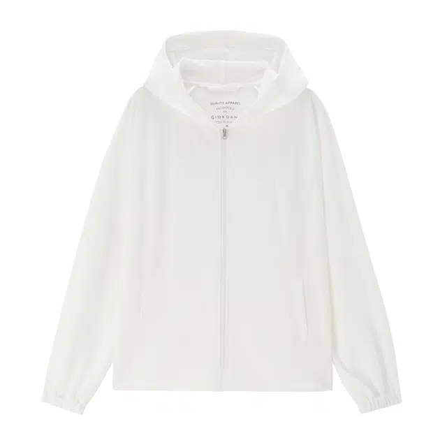 佐丹奴 连帽纯色时尚舒适百搭宽松长袖夹克外套 女款