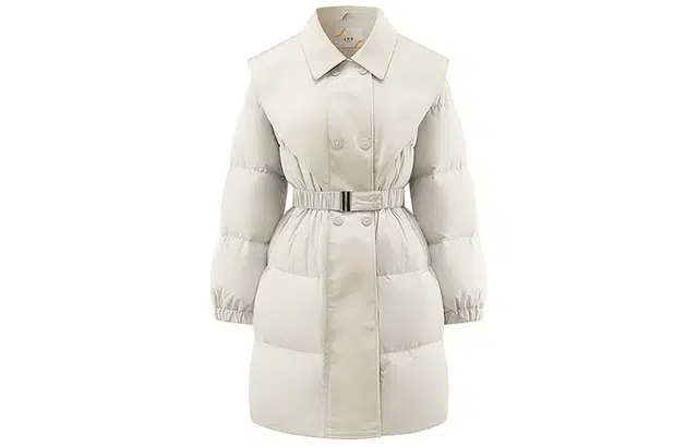 艾莱依 翻领设计感小众披肩通勤淑女长袖羽绒服 女款