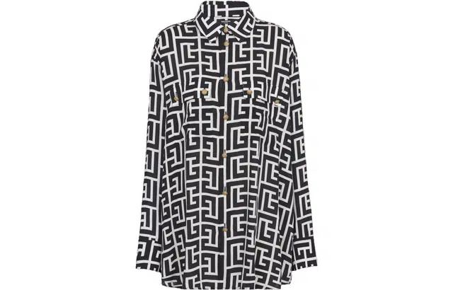 BALMAIN Monogrammed Flowing Shirt