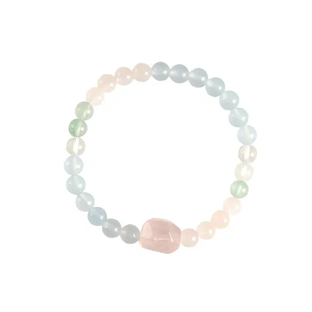 【春色入画】 指尖瑰宝 清新甜美可爱百搭不规则新中式手饰早日脱单旺桃花好运连连做个富婆转运纳福气质温柔#好运天然 玉髓 手串 女款