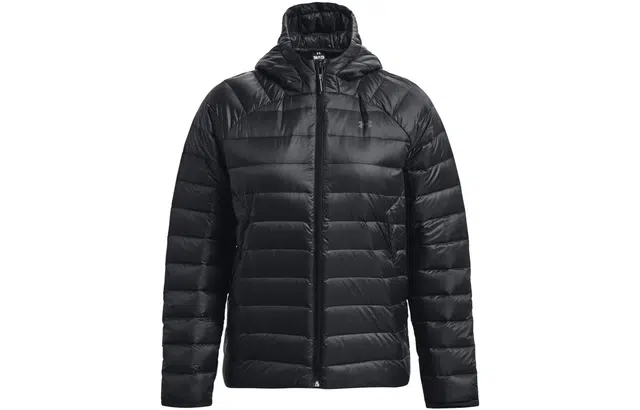Under Armour FW22 Quilted Logo Hooded Down Jacket Black