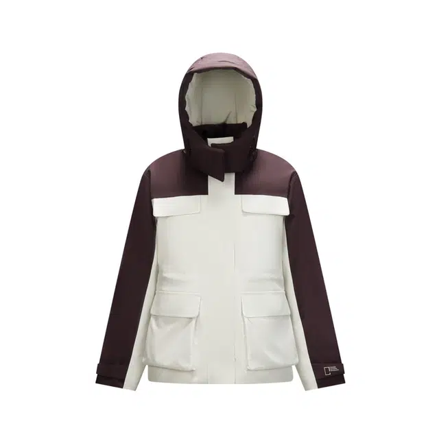 森马 中国国家地理系列  冬季撞色连帽舒适简约羽绒服 女款