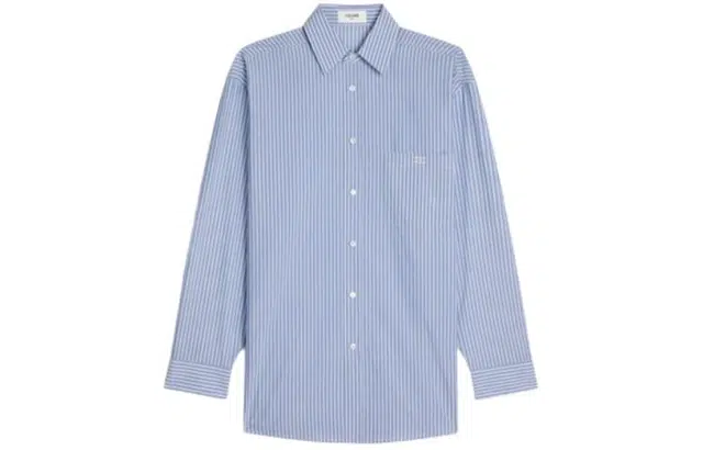 CELINE Oversized Shirt In Striped Cotton