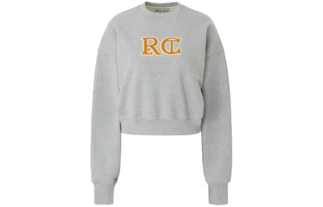 RECTO SS24 RC EMBROIDERY CLASSIC SWEATSHIRT logo GREY