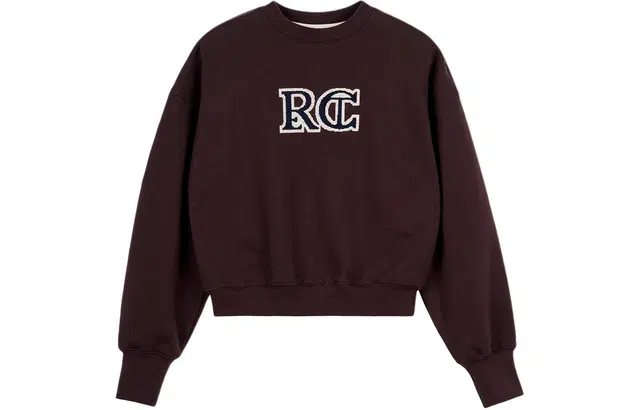 RECTO SS24 RC EMBROIDERY CLASSIC SWEATSHIRT VINTAGE BROWN