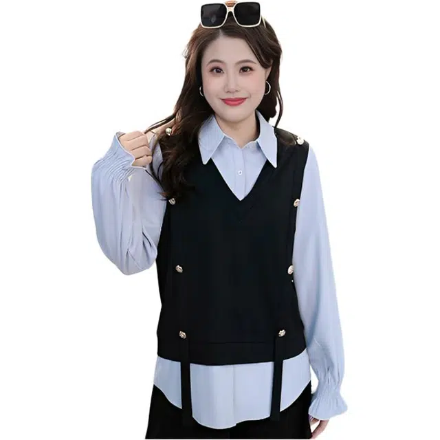 云妃秀 大码女装衬衫休闲时尚 女款