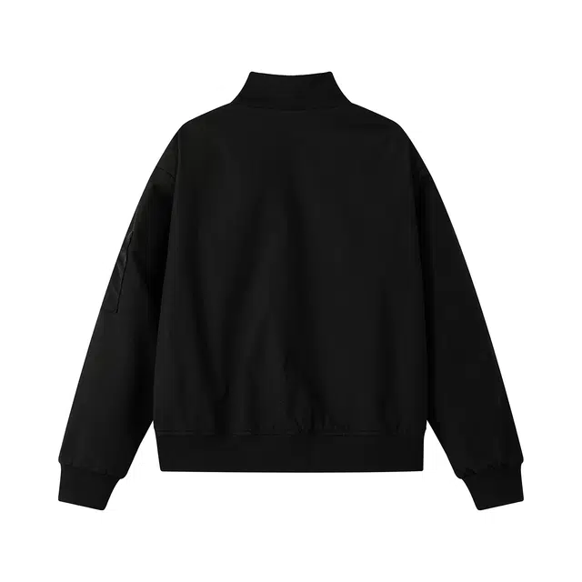 哲源 大码纯色工装口袋机能风立领防风宽松飞行服空军显瘦廓形直筒百搭夹克外套 男女同款