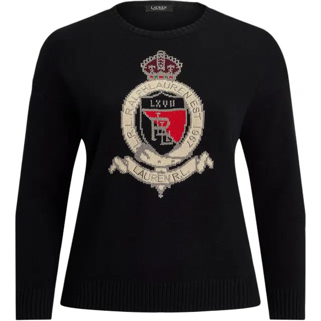 Ralph Lauren Letter Logo Knit Sweater Black