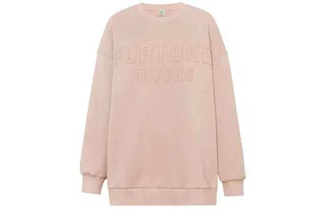 美洋 字母圆领套头宽松长袖卫衣 女款 粉色