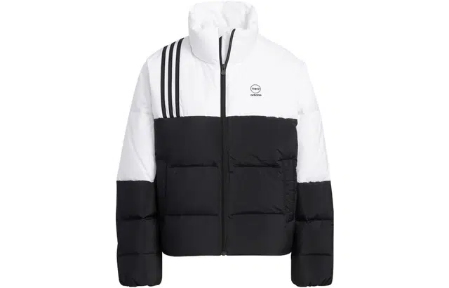 adidas neo Letter Print Stripe Down Jacket