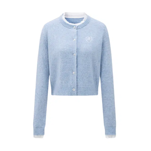 柏黛妃 休闲简约舒适气质针织衫 女款 蓝色