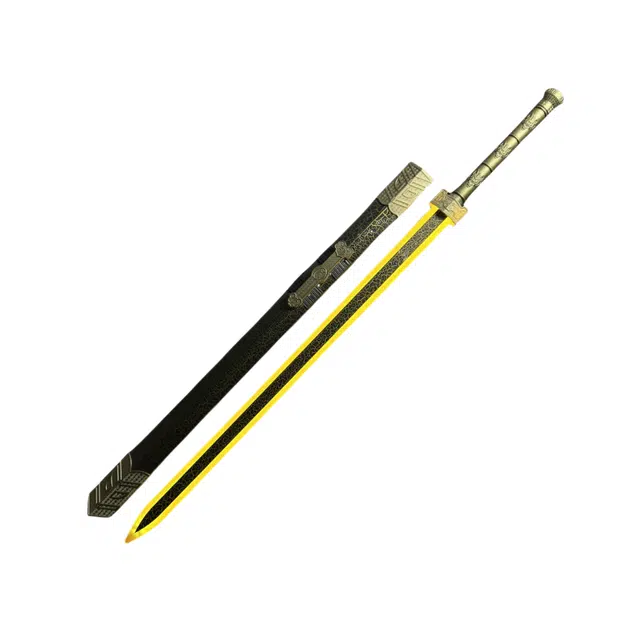 天予小镇 发光袖白雪带灯光 剑木刀带鞘古风 汉服道具武士刃 成品模型