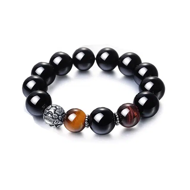 天使之愿 招财好运正能量简约大气时尚貔貅 玛瑙 手串 男款