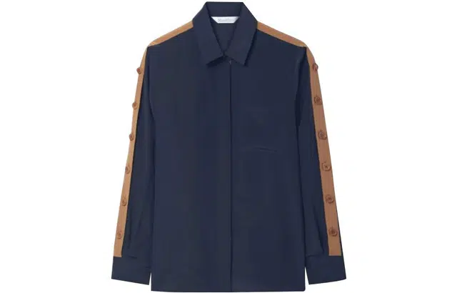 MaxMara SS23 Button Sleeve Colorblock Jacket