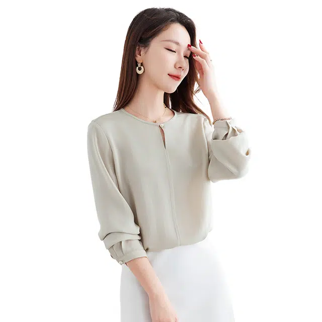 水墨佳人 真丝弹力重绉小衫 女款