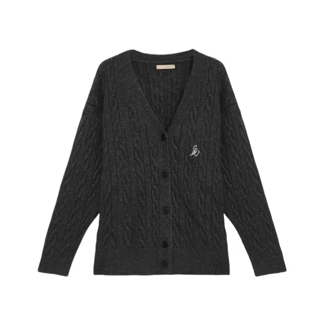 Bodafee V-Neck Knit Sweater Black Grey