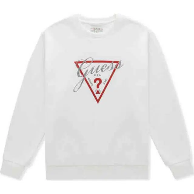GUESS Classic Triangle Logo Pullover Sweatshirt