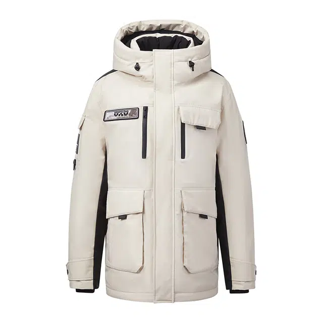 雅鹿 户外极寒运动加厚连帽保暖工装羽绒服 女款