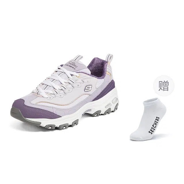 Skechers D'LITES 1.0 White Purple
