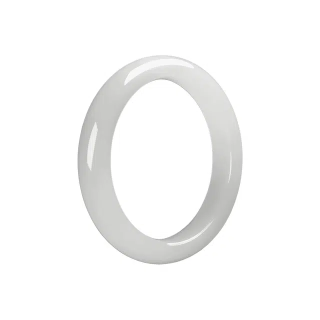 迈奇的礼物 好运自然女神恋爱天然老坑羊脂玉平安镯正品高级感优质 和田玉手镯 青白玉 女款