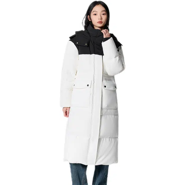 森马 潮流户外字母三防厚蓄热连帽羽绒服 女款
