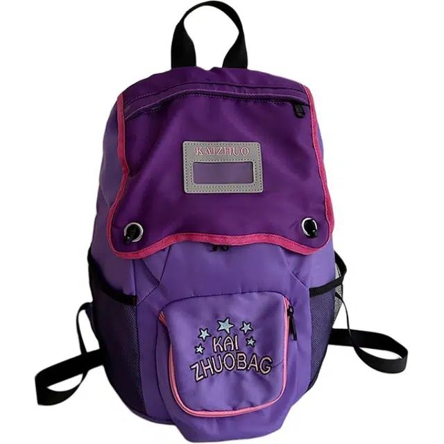 恒源祥 韩版大学生初中高中生潮牌 尼龙 双肩包 女款 多色