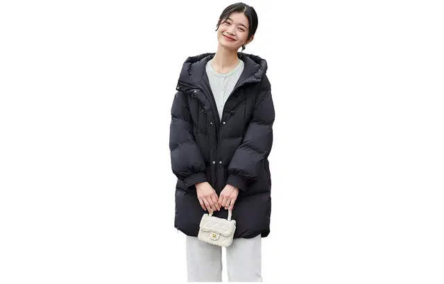 坦博尔 国风盘扣中长款羽绒服 女款