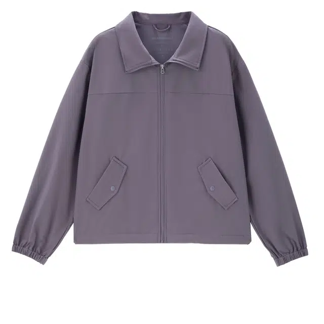 佐丹奴 翻领口袋梭织纯色休闲夹克外套 女款