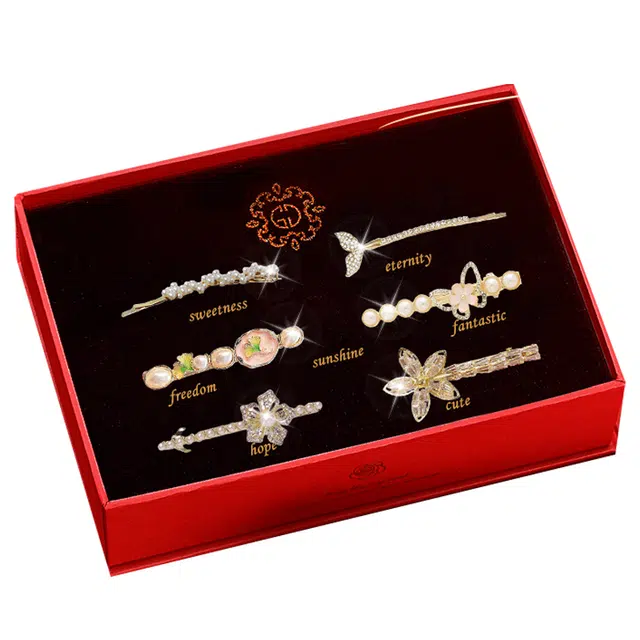 妖娆猫 头饰高端刘海一字夹高级感创意实用 合金 发夹 女款