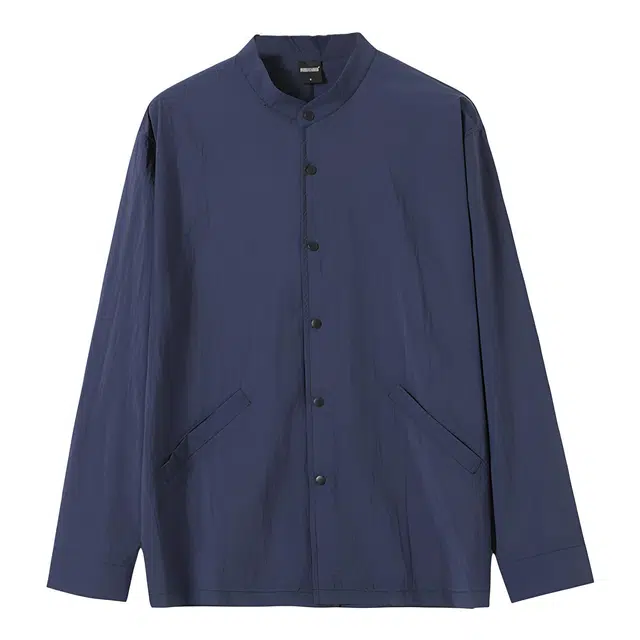 红蜻蜓 百搭休闲修身纯色长袖衬衫 男女同款