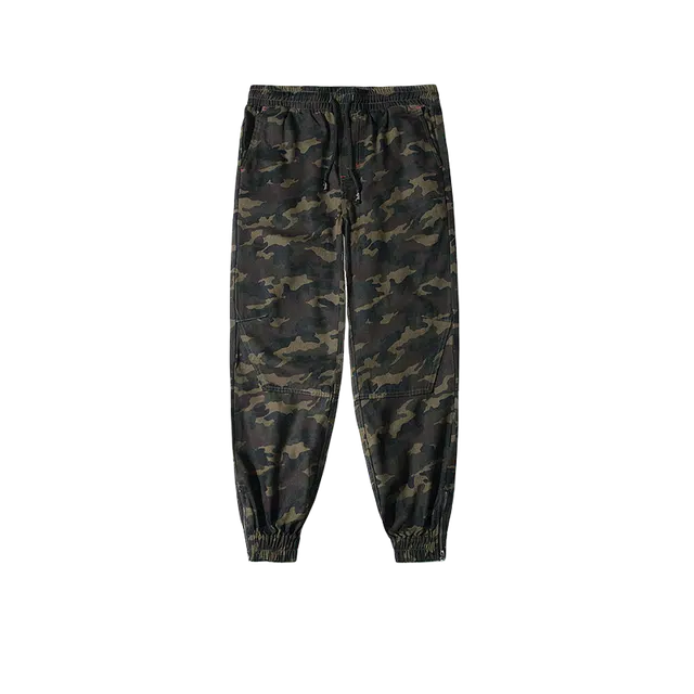 奇迹街区 美式高街复古宽松潮流束脚休闲裤 男女同款 迷彩色
