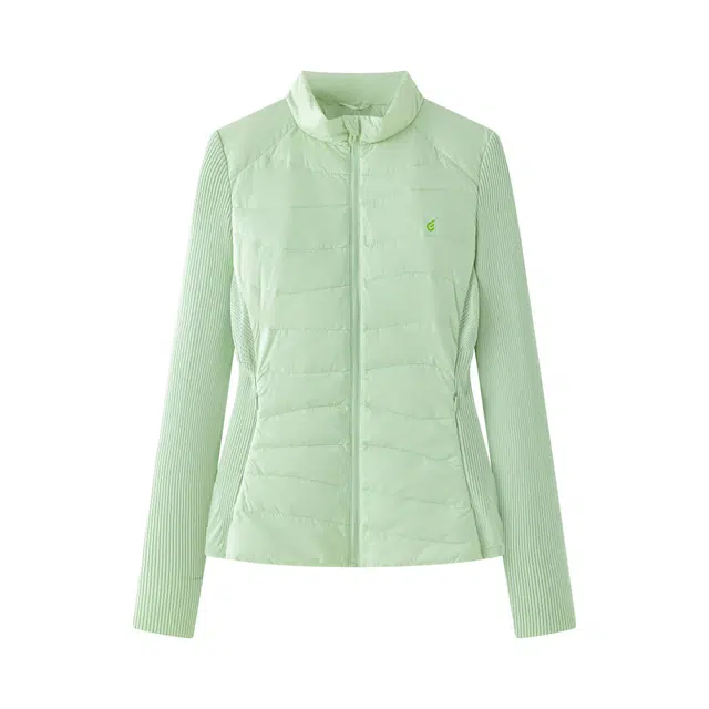 艾莱依 薄款立领拉链纯色羽绒服 女款