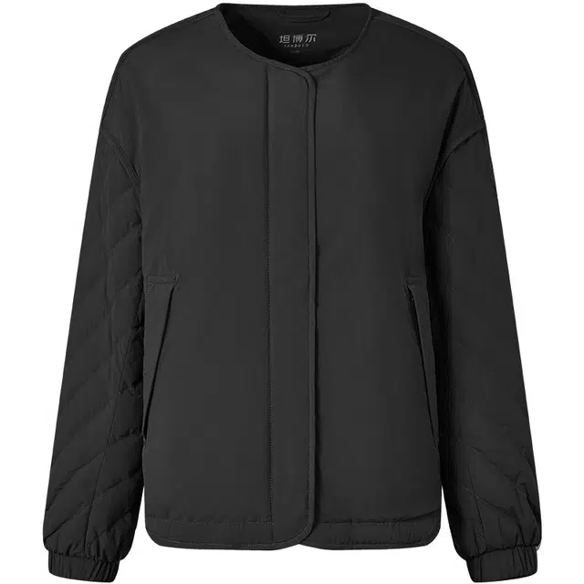 坦博尔 纯色圆领宽松羽绒服 女款