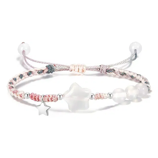 福柚 璀璨星月 平安喜乐新中式国风转运珠甜美浪漫设计感手工可调节 树脂 手绳 男女同款情侣款