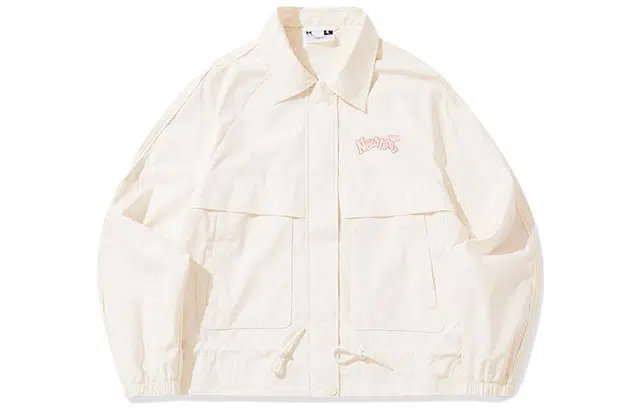 乔丹 休闲翻领收口防风夹克 女款 奶油白