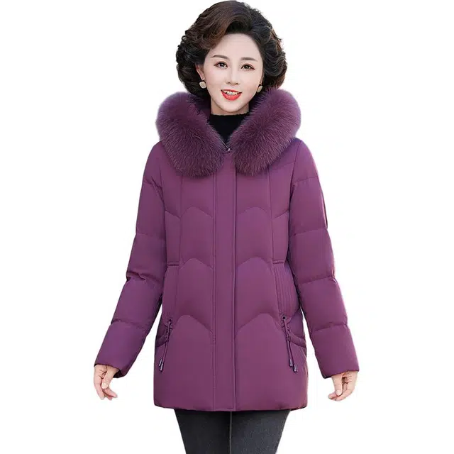 雅鹿 连帽纯色保暖舒适羽绒服 女款