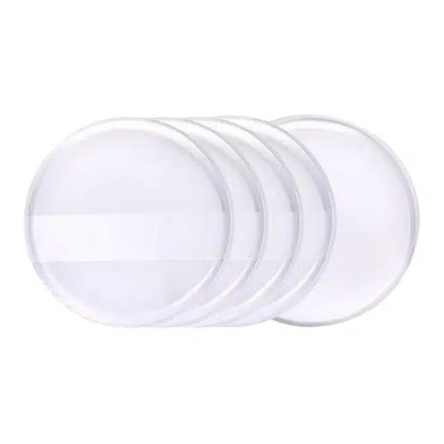 计轩  硅胶气垫透明水晶果冻圆形丝带粉扑 打底定妆