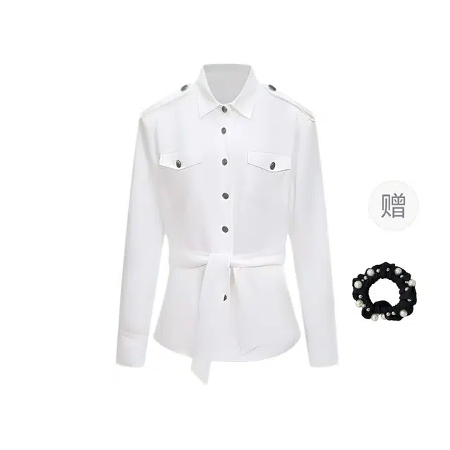 雾闪闪 百搭休闲舒适长袖衬衫 女款