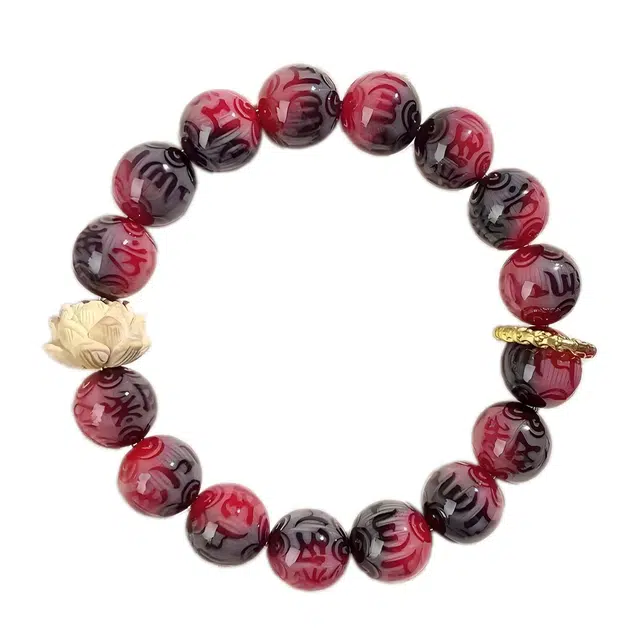 灵晔 转运灵珠考试考研上岸国风新中式招财纳福轻奢高级感小众设计好运文玩佛珠好运连连八方来财 菩提根 手串 男女同款情侣款