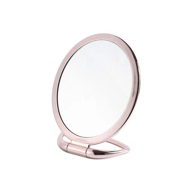 计轩 便携家用随身小梳妆镜台式桌面折叠镜子