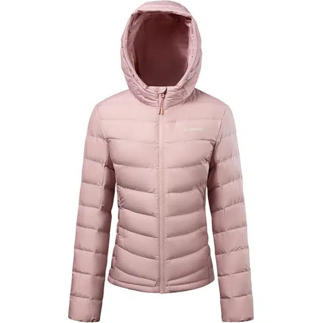 探路者 舒适耐磨透气保暖羽绒服 女款 磁瓦粉