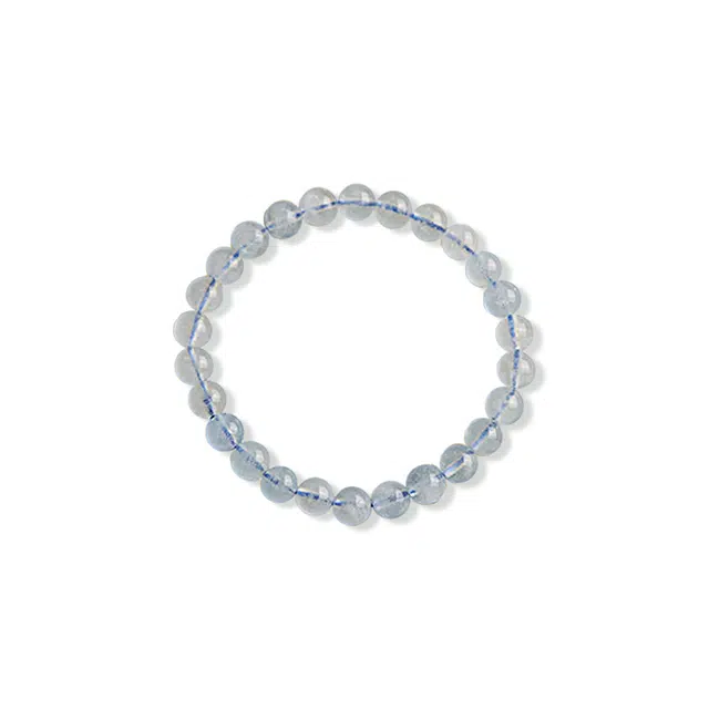 【招财转运 做个富婆】 秦福炫 海盐蓝 宁静的海 轻奢小众精致简约高级感森系甜美能量充实 蓝水晶 手串 女款