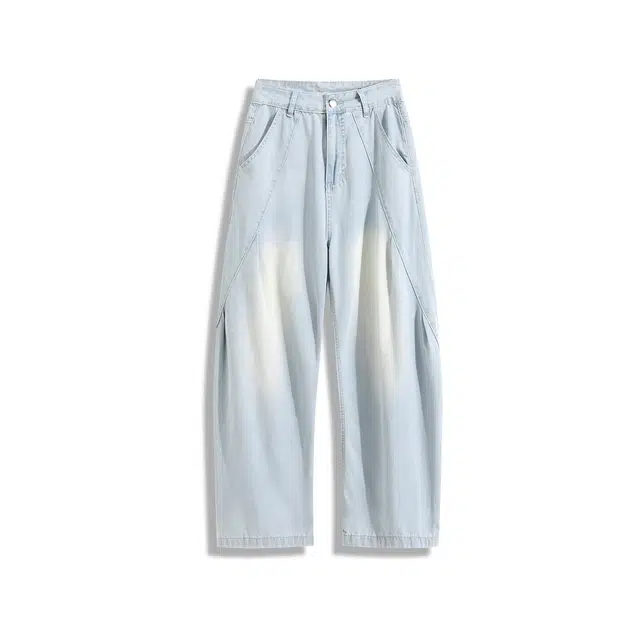 欧路得 美式凉感潮牌水洗长裤户外宽松透气阔腿裤子牛仔裤 男款